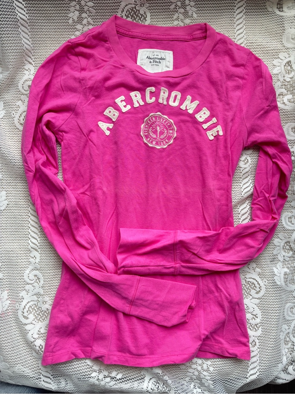 Abercrombie & Fitch hot pink long sleeve